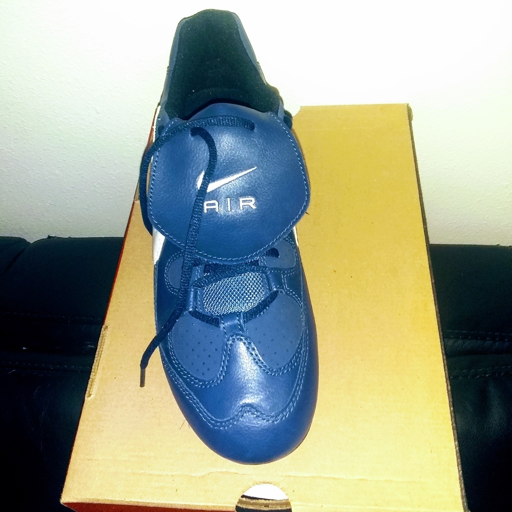 NEW Nike Cleats Size 12 NAVY BLUE & White - Picture 4 of 8